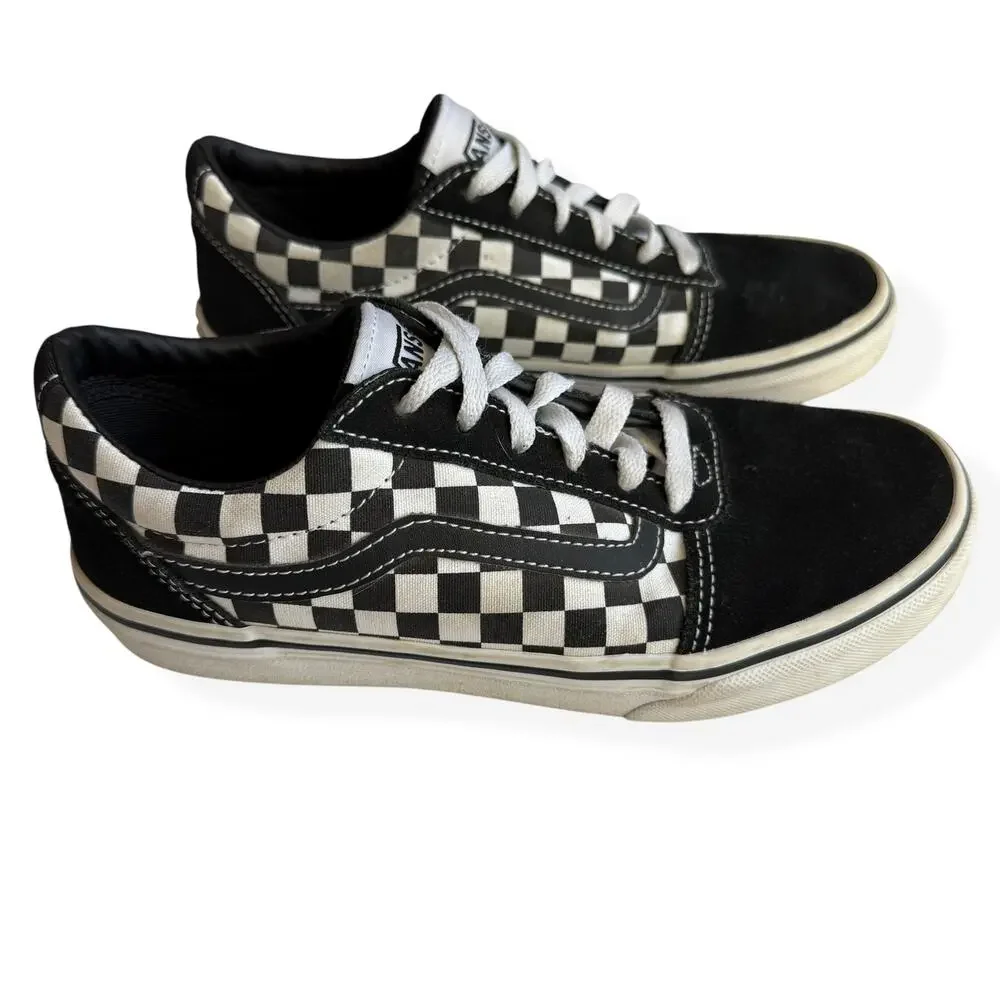 Vans Youth Old Skool Checkerboard Shoes 4 - Picture 1 of 11